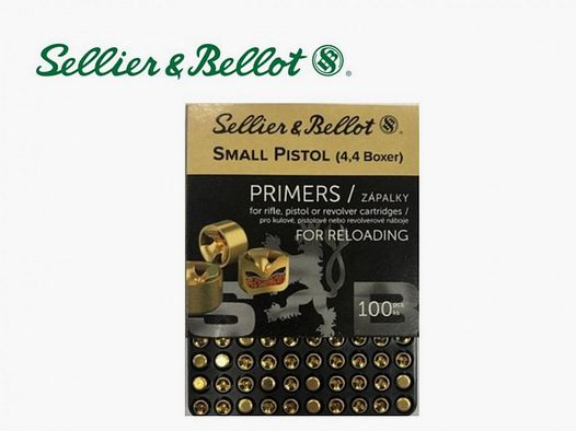 SELLIER & BELLOT Zündhütchen SMALL PISTOL Packung mit 100 Stück