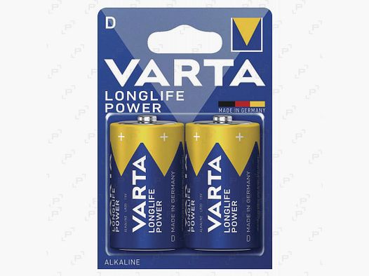 Blister de 2 piles VARTA LONGLIFE POWER LR20 1,5V