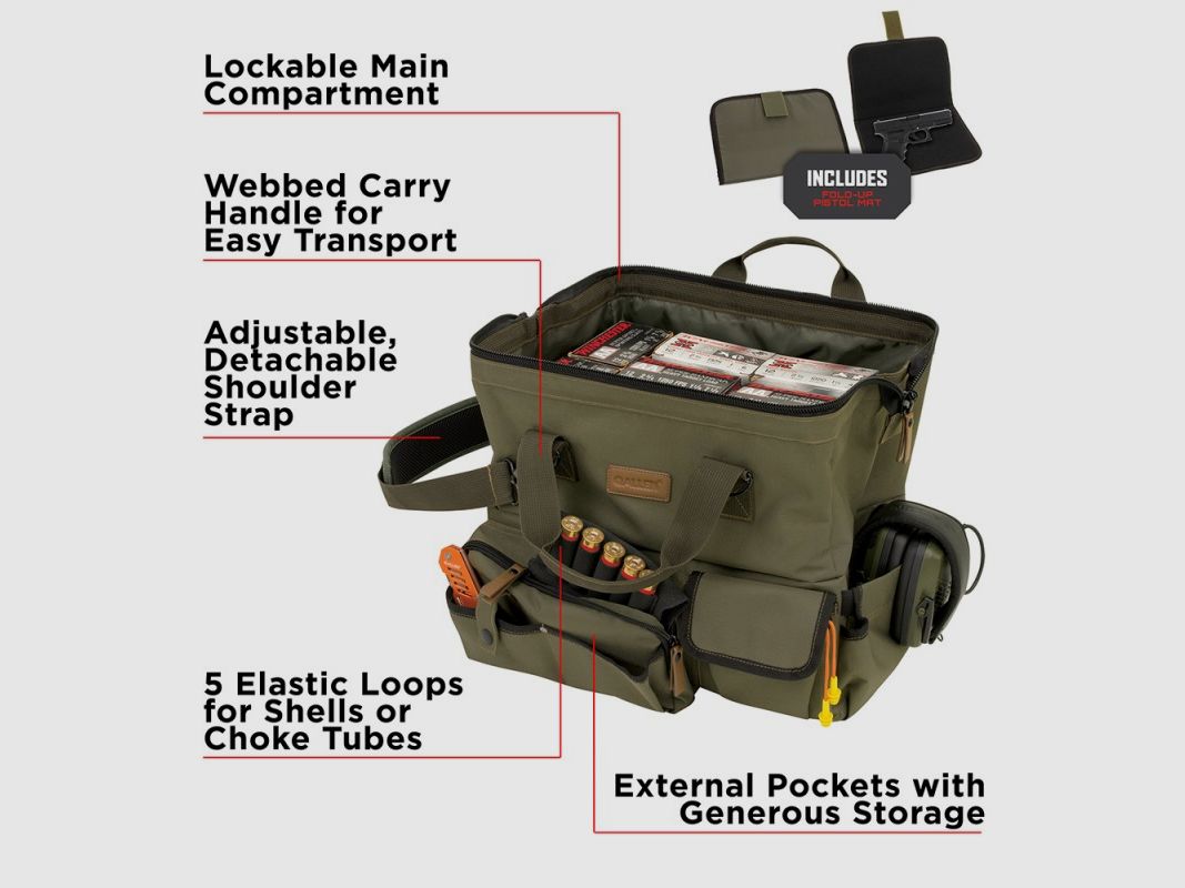 TORBA STRZELECKA ALLEN TRIUMPH RIPSTOP RANGE BAG HANDGUN MAT OLIVE, zdjęcie 3 z 4