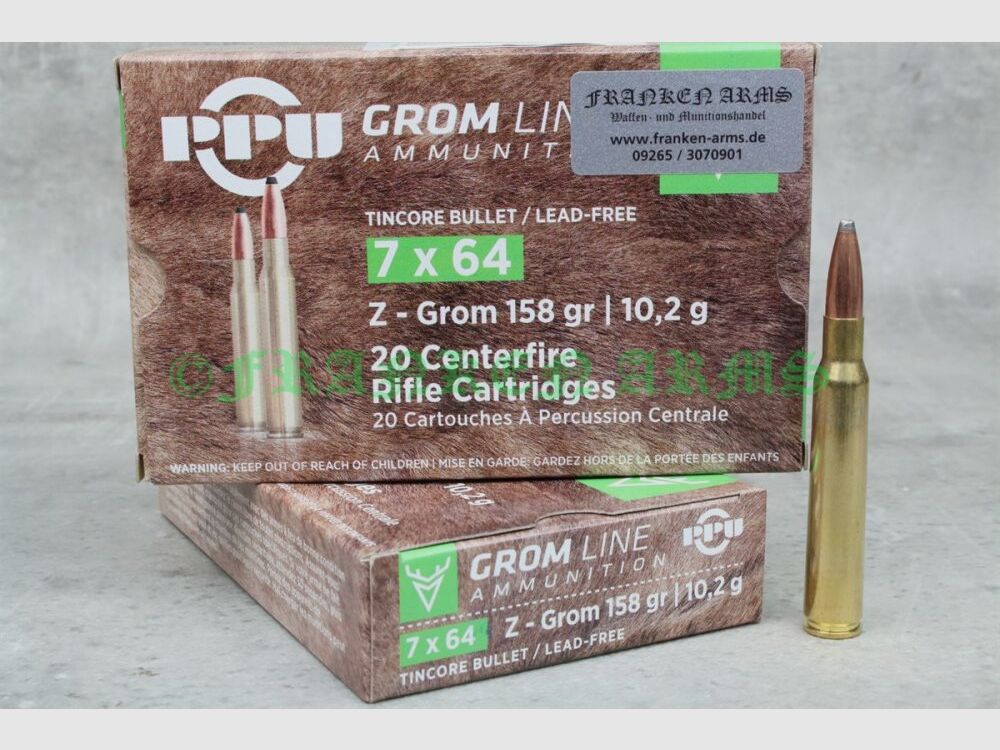 PPU Z-GROM 7x64 158gr. 10,2g 20 Stück Staffelpreise