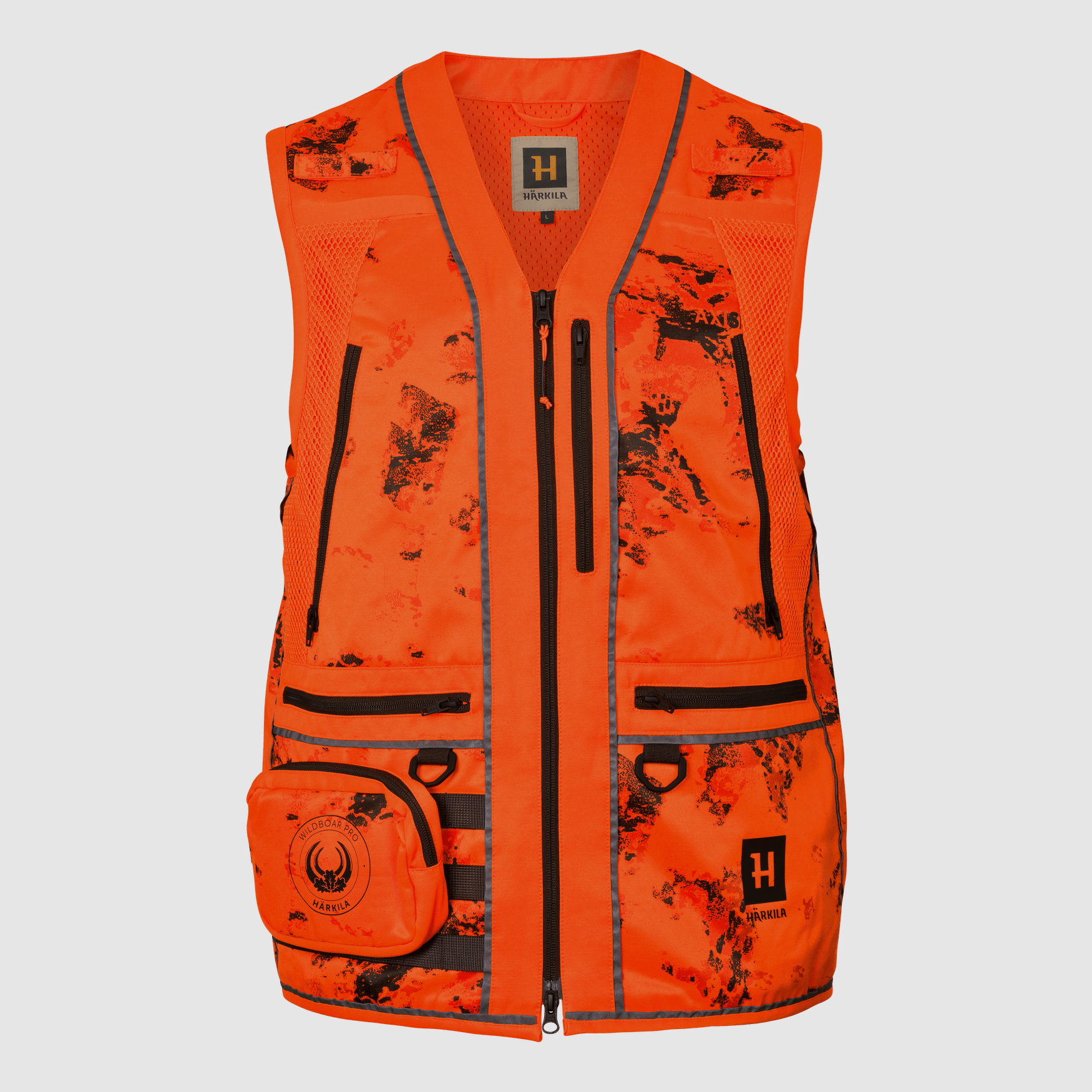 Härkila Wildboar Pro Blaze Camo Kamizelka Męska AXIS MSP®CE Pomarańczowa 4XL