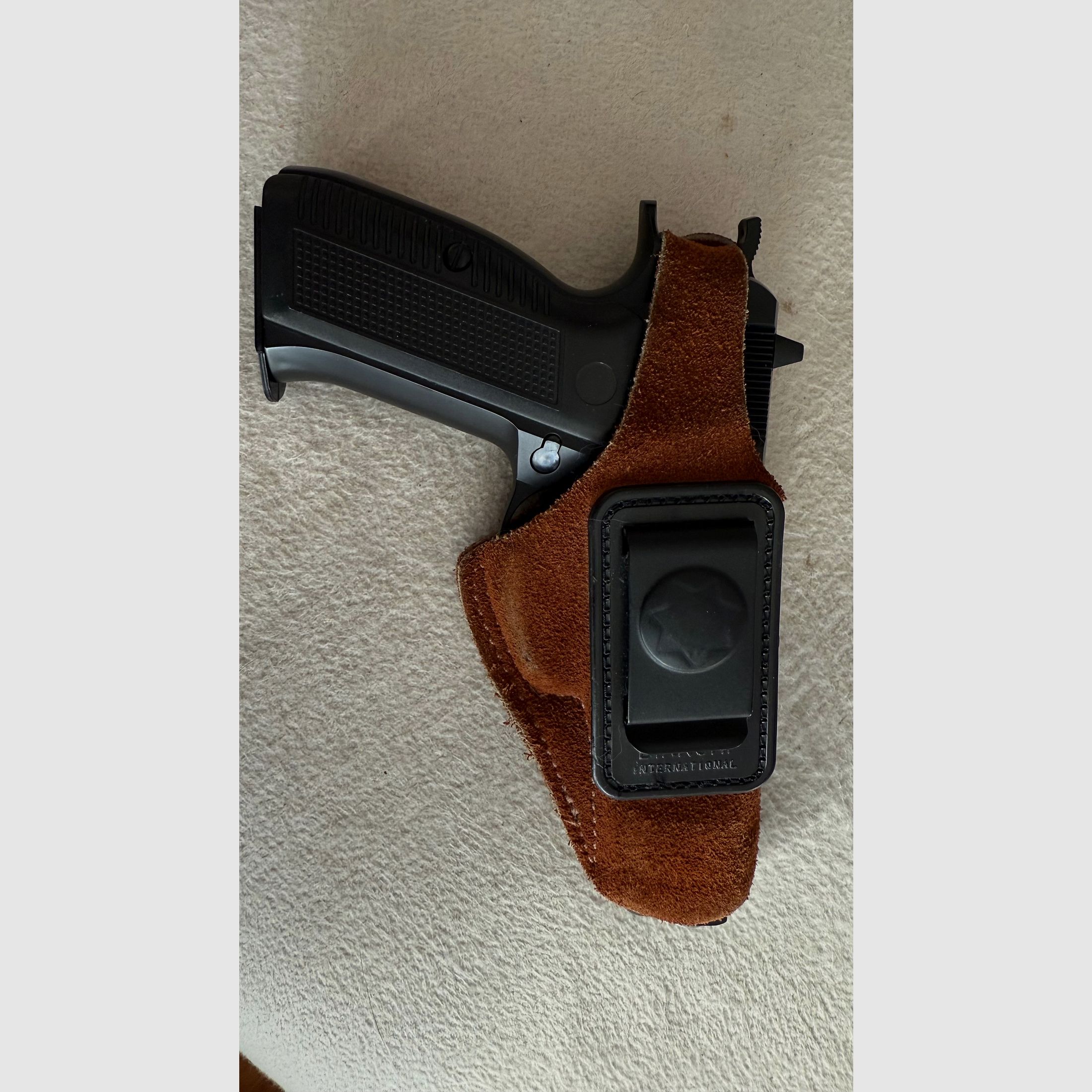 Lederholster Bianchi International, IWB, für CZ75, M75, Tanfoglio u.ä. 