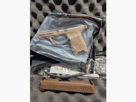 SIG Sauer P365 Wechselsystem 9mm Luger mit Griffstück, Set ! FDE