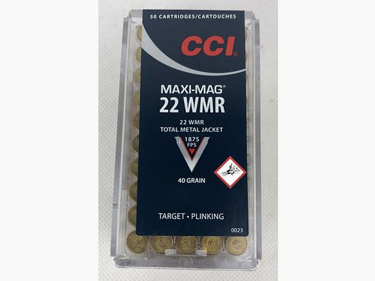 CCI Maxi Mag Büchsenpatrone .22 WMR TMJ 40gr