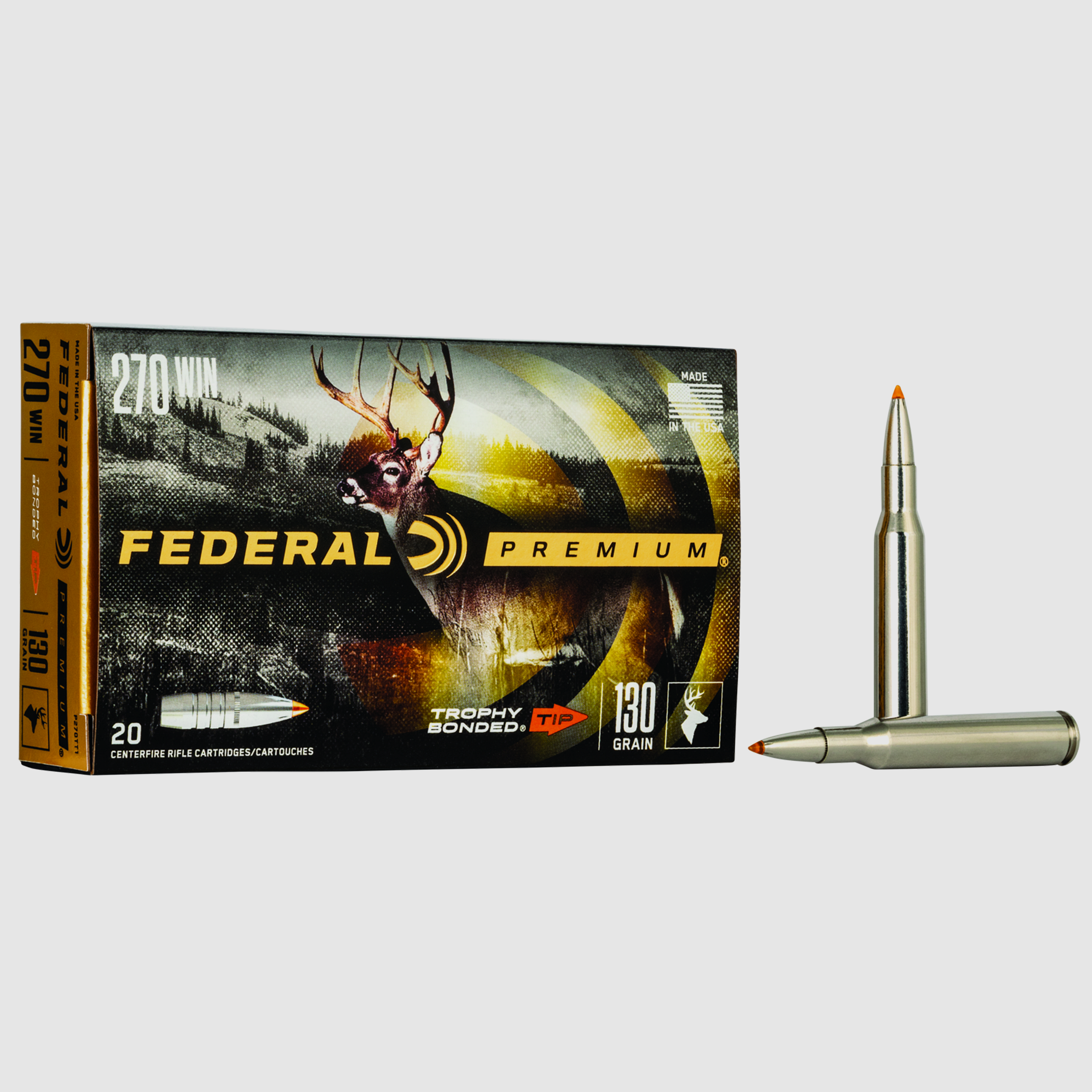 Federal Amunicja Karabinowa Premium .270 Win. 8,4g Trophy Bonded Tip Vital Shok