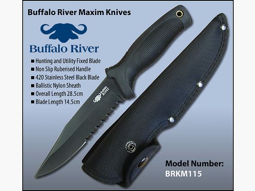 Buffalo-River Jagdmesser BRKM-115 Black Titanium