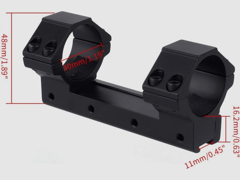 Doppelt Montageringe für 11 mm Schiene, 30 mm Durchmesser