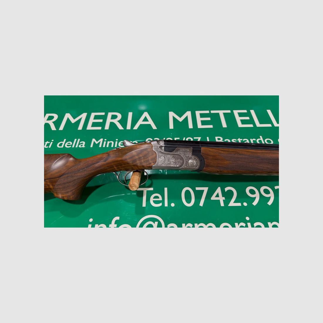 Bockdoppelflinte Beretta mod. 690 III kal. 12 in hout art: 690III12 BERETTA, afbeelding 4 van 5