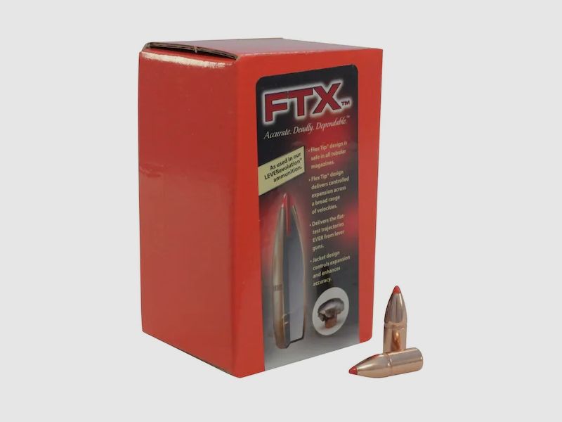Balle Hornady .32/.321 FTX FLEX TIP RIFLE 165GR 100 Pièces