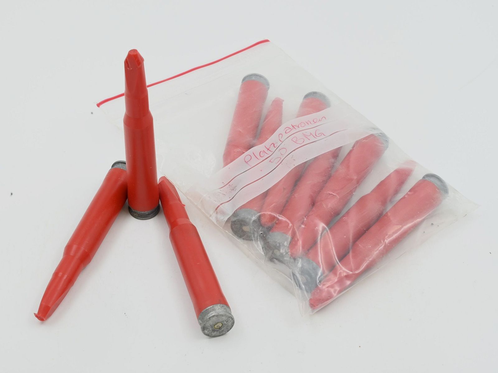 Surplus, 50 BMG Platzpatronen rot, 10 Stk