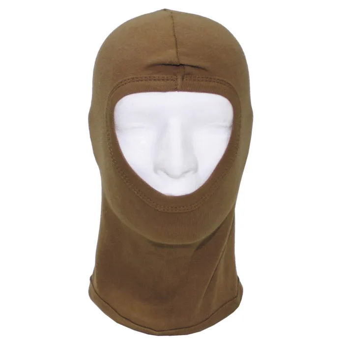 Sturmmaske / Balaclava - 1 Loch - dünn - Baumwolle - Coyote ( Beige ), Bild 2 von 2