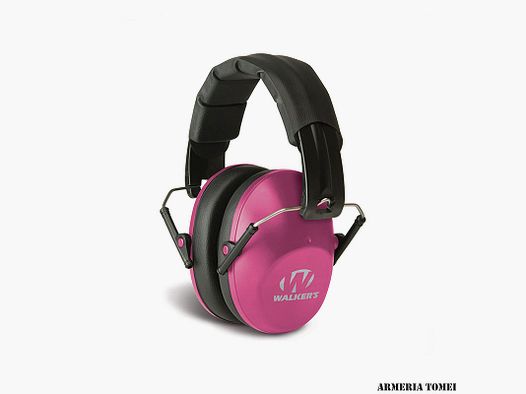 Schietgehoorbescherming – WALKER’S – passieve low-profile gehoorbescherming – roze
