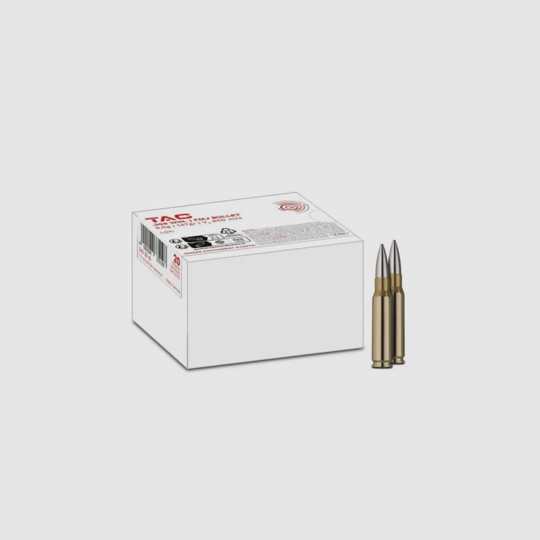 GECO PATRONEN Kal. 308 Win TAC 147gr 9,5g 20Stk