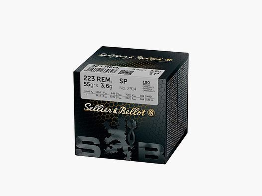 Sellier & Bellot .223 Rem. Soft Point 3.6g./55grs.