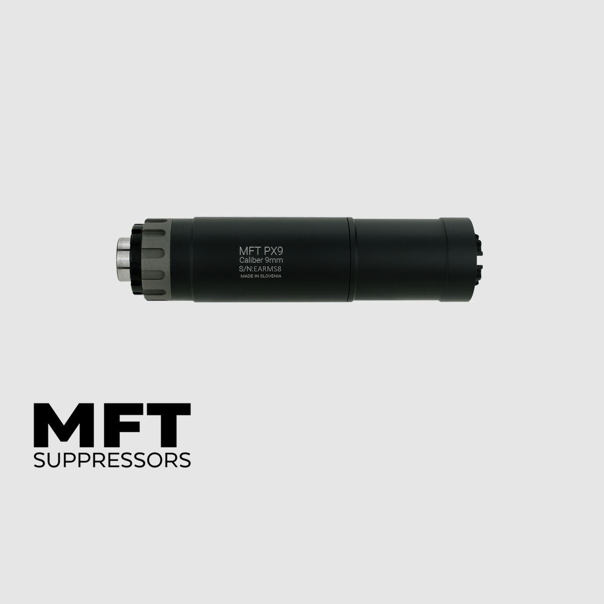 MFT PX9 9mm Suppressor M13,5x1 LH BLK, image 2 of 3
