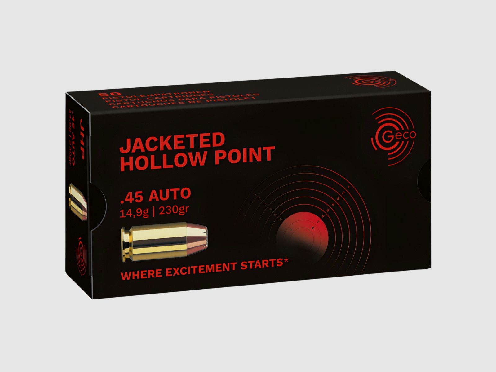 .45 ACP Geco JHP / HSP 230gr/14,9g (2317715), afbeelding 1 van 2