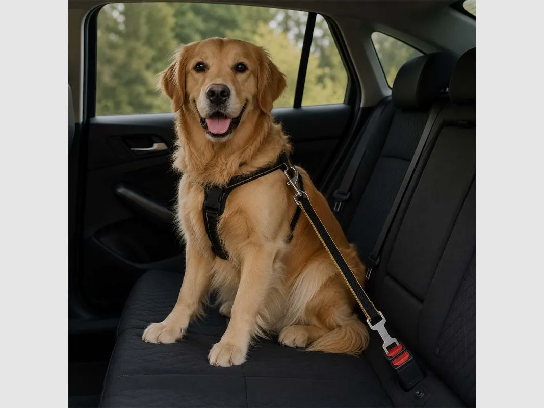 Speciale Gordelbevestiging Hondenriem - Auto Veiligheid 45-65 cm, afbeelding 1 van 6