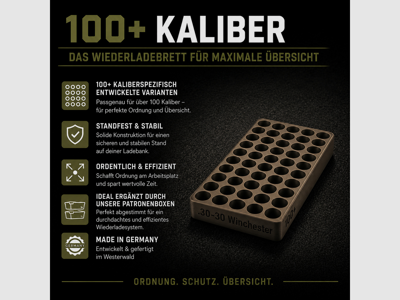 Filamelt - Premium Wiederladebrett .22-250 Remington