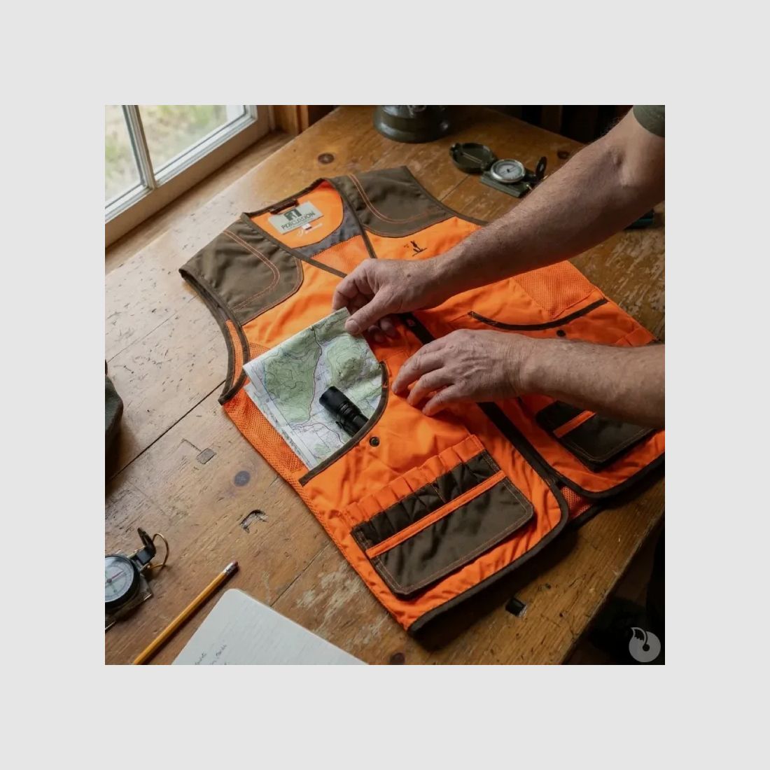 Weste Percussion Savane hochsichtbar orange belüftet, Bild 7 von 13