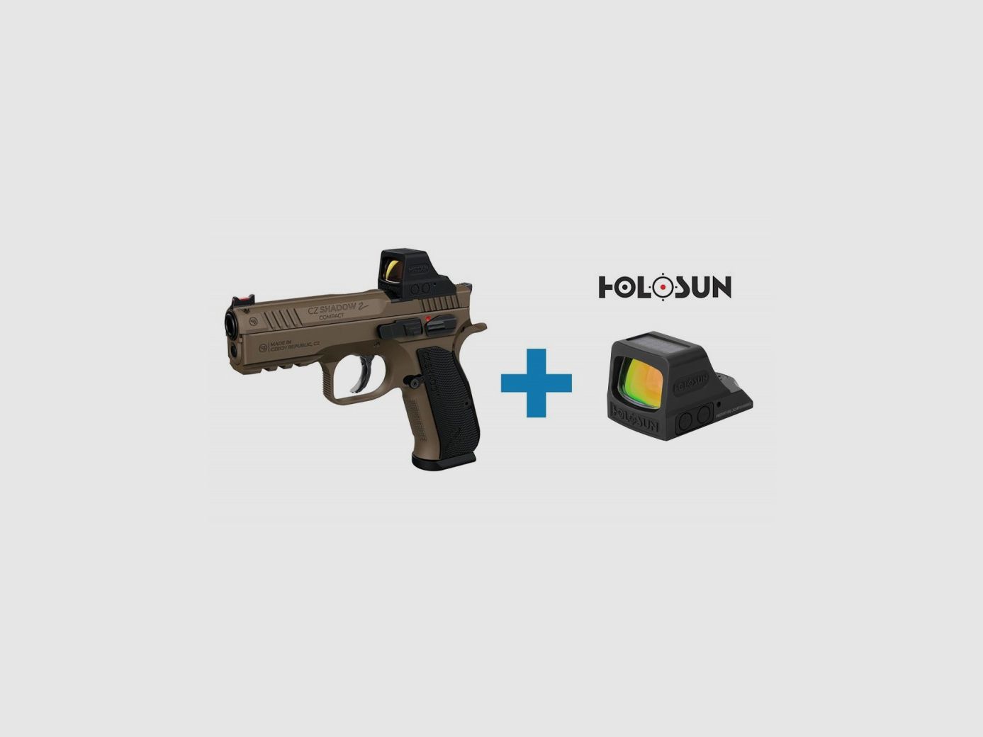 PISTOLE CZ SHADOW 2 KAL. KOMPAKT BRONZE + HOLOSUN 508T-RD KAL. 9X19, Bild 1 von 2
