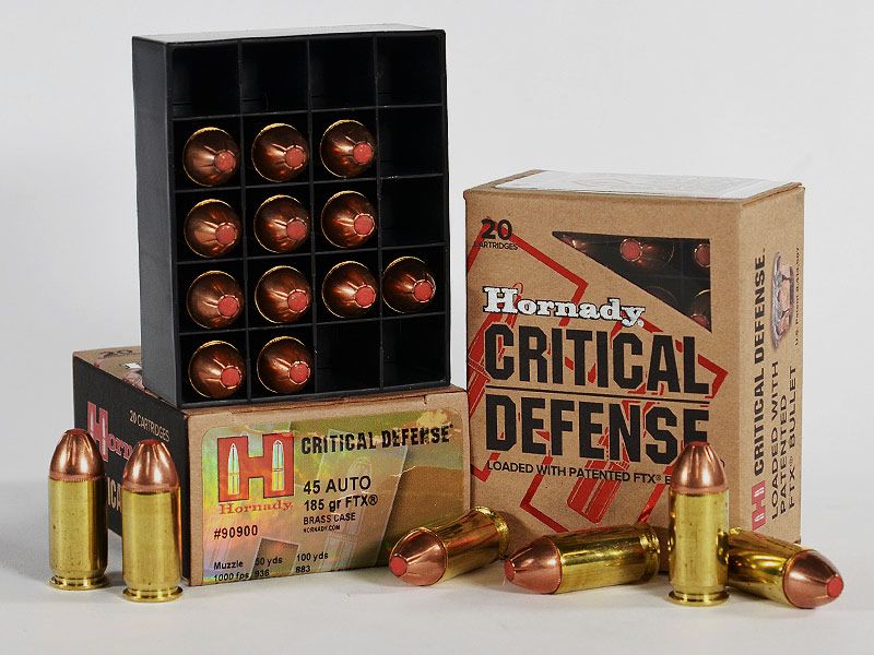 Hornady Critical DEFENSE FTX .45 ACP 185 grs 1 Paquete (20 disparos a 1,895 € *)
