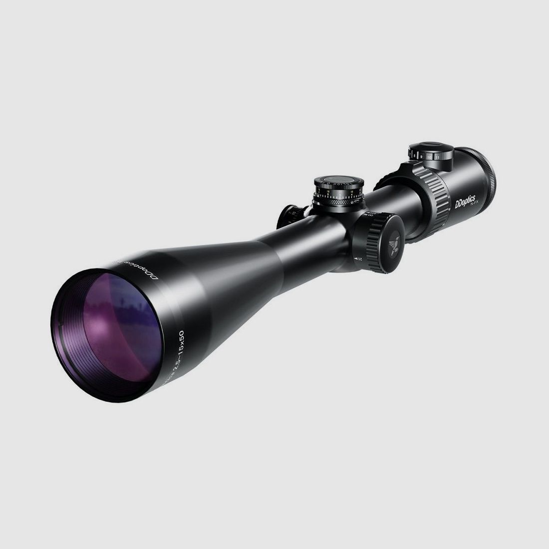 DDoptics NFX V6 2.5-15x50 Gen3 MRAD A4N 2BE Zielfernrohr Leuchtpunkt: IFiber Leuchtpunktautomatik