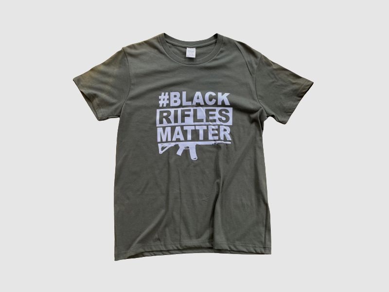 FUN-SHIRT "BLACK RIFLES MATTER" - OLIV