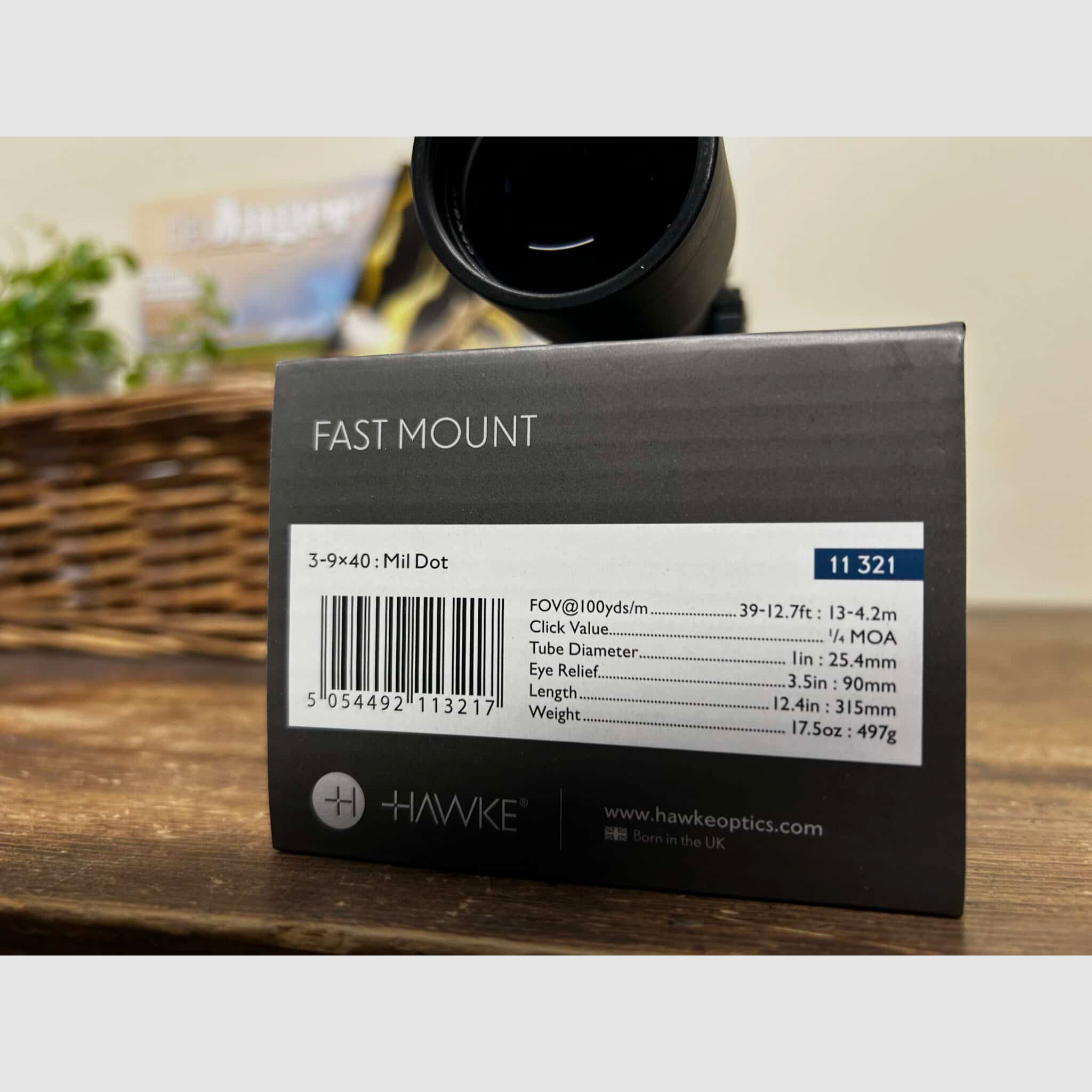 Hawke Fast Mount 3-9X40 Mill Dot, afbeelding 2 van 3