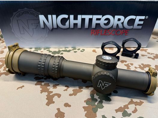 Nightforce ATACR 1-8x24 F1 FDE inclusief Nightforce Ringmontage – Topstaat