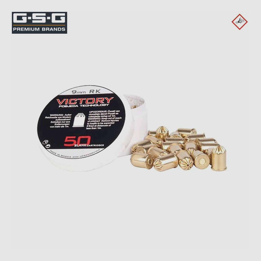 VICTORY knalpatronen 9mm R. 50 stuks