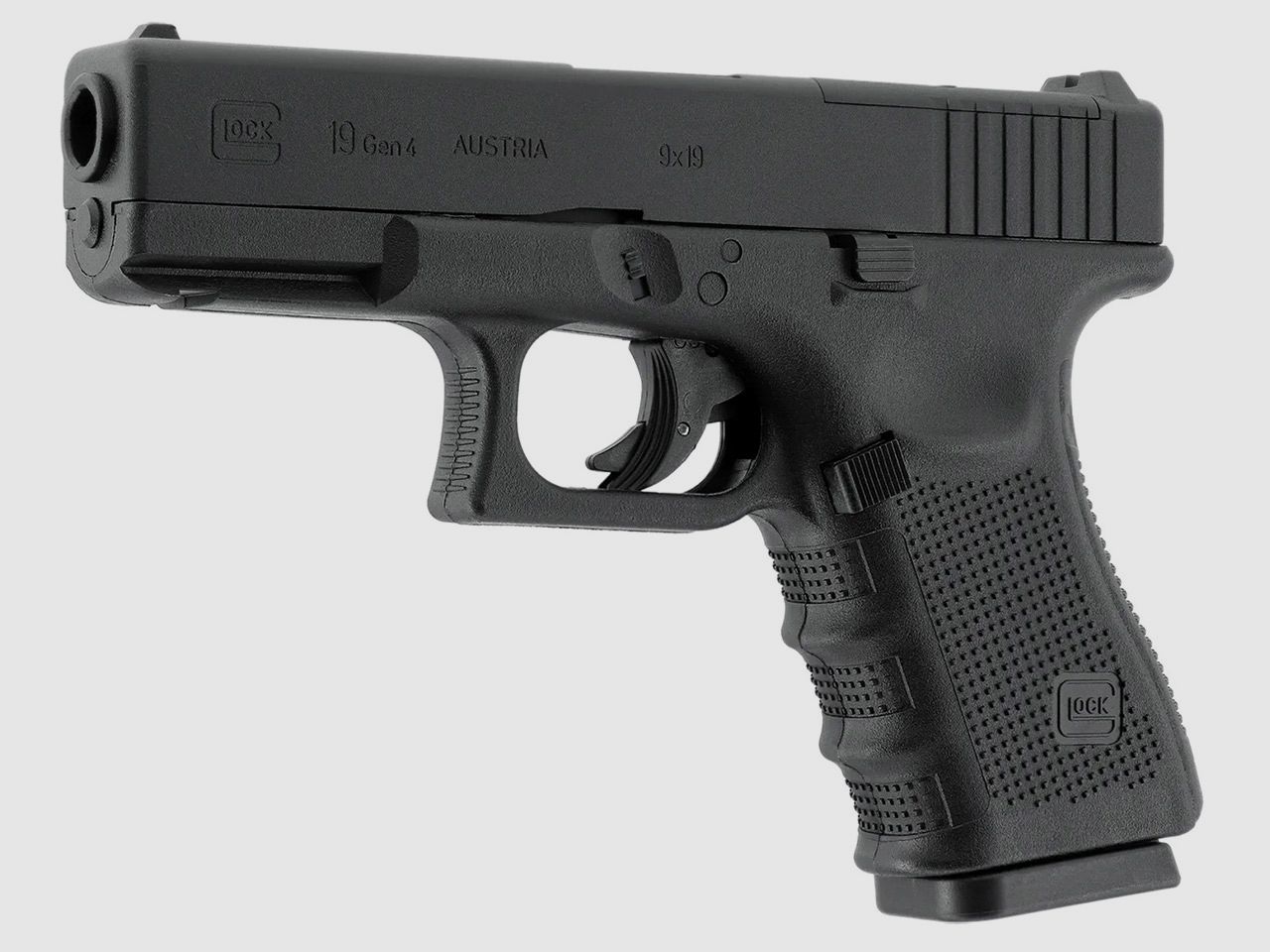 CO2 Softair Pistole Glock 19 Gen4 MOS Metallschlitten Kaliber 6 mm BB (P18)