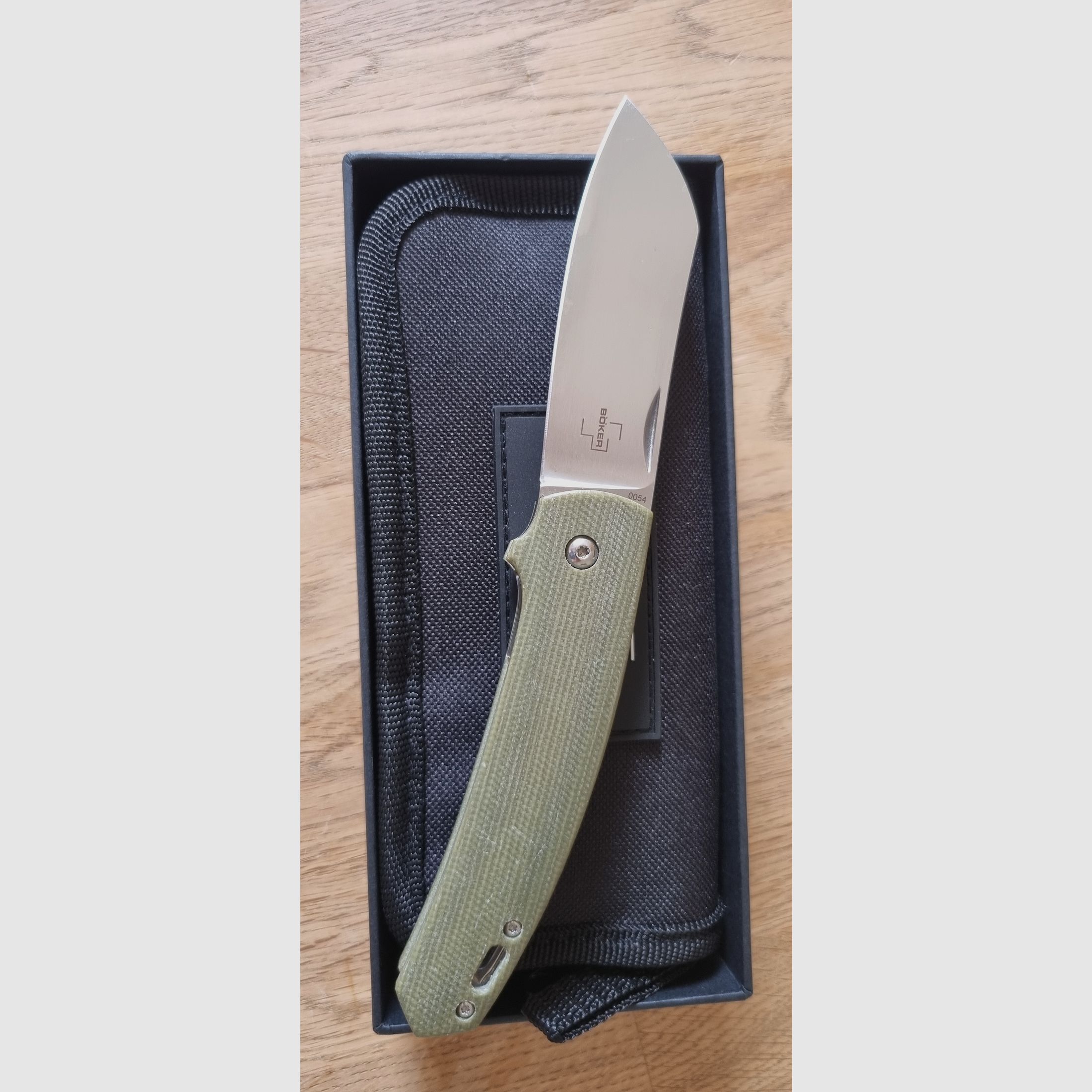Böker Anso Haddock Knife Lounge Edition Micarta grün