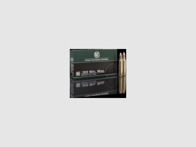 Büchsenpatronen RWS Kegelspitz .300 Win. Mag. 10,7g, 165gr. !!!