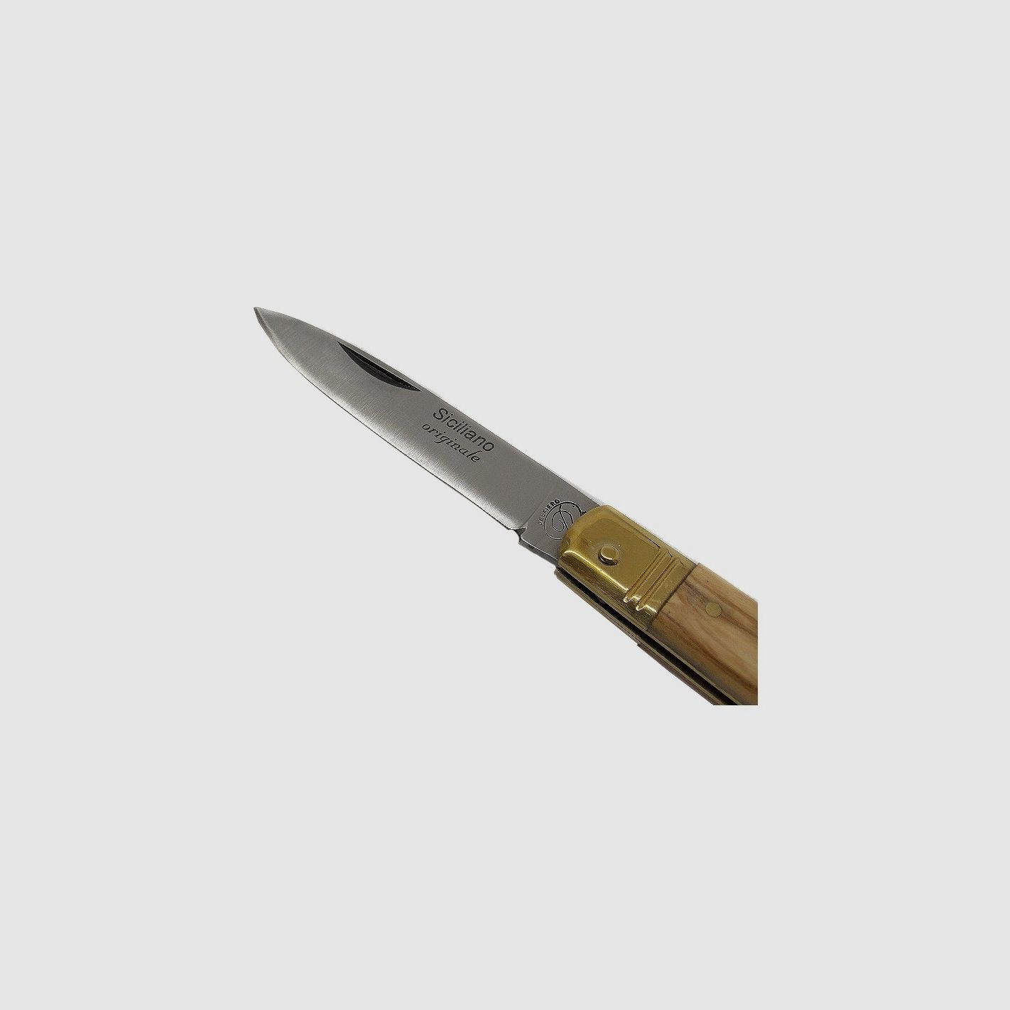 Couteau Sicilien 15 cm manche en bois d'olivier, image 2 sur 3