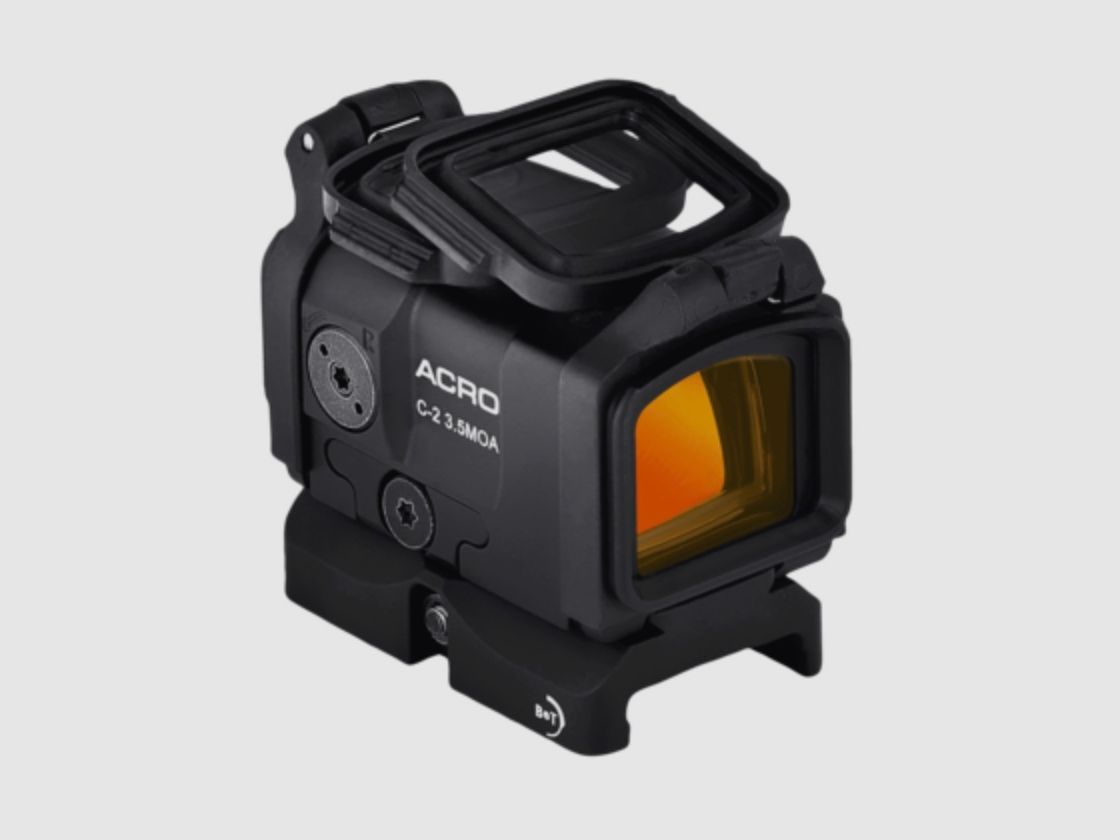 Aimpoint 200755 Acro C-2 3.5 MOA schwarz mit Weavermontage und Flip Cap