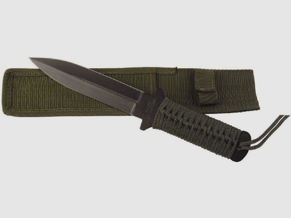 Dolch schw. Klinge Griff Korde
