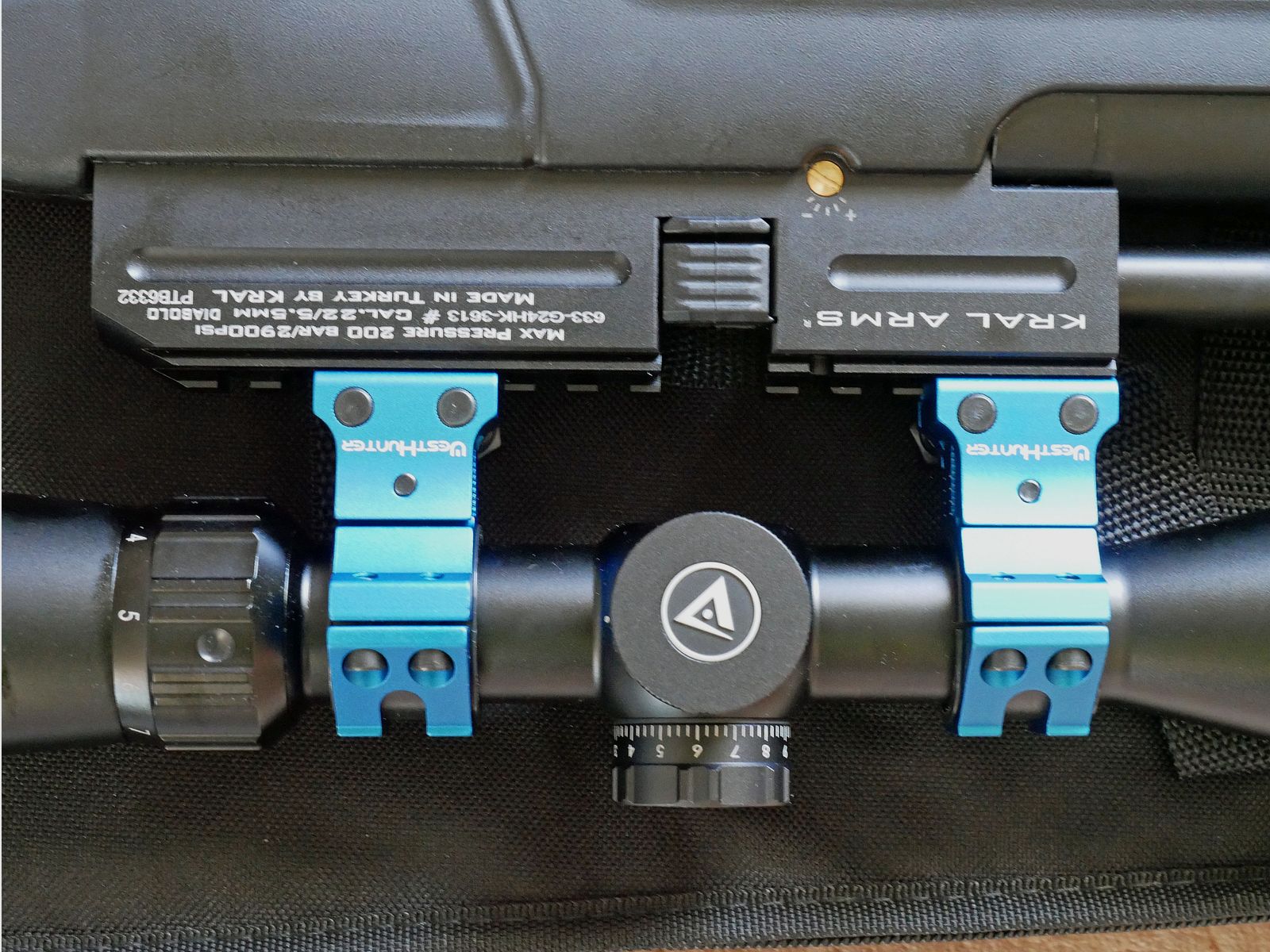 Kral Arms Puncher Nish S luchtgeweer kal. 5,5 mm met richtkijker, tas, Diana-pomp en demper - als nieuw -