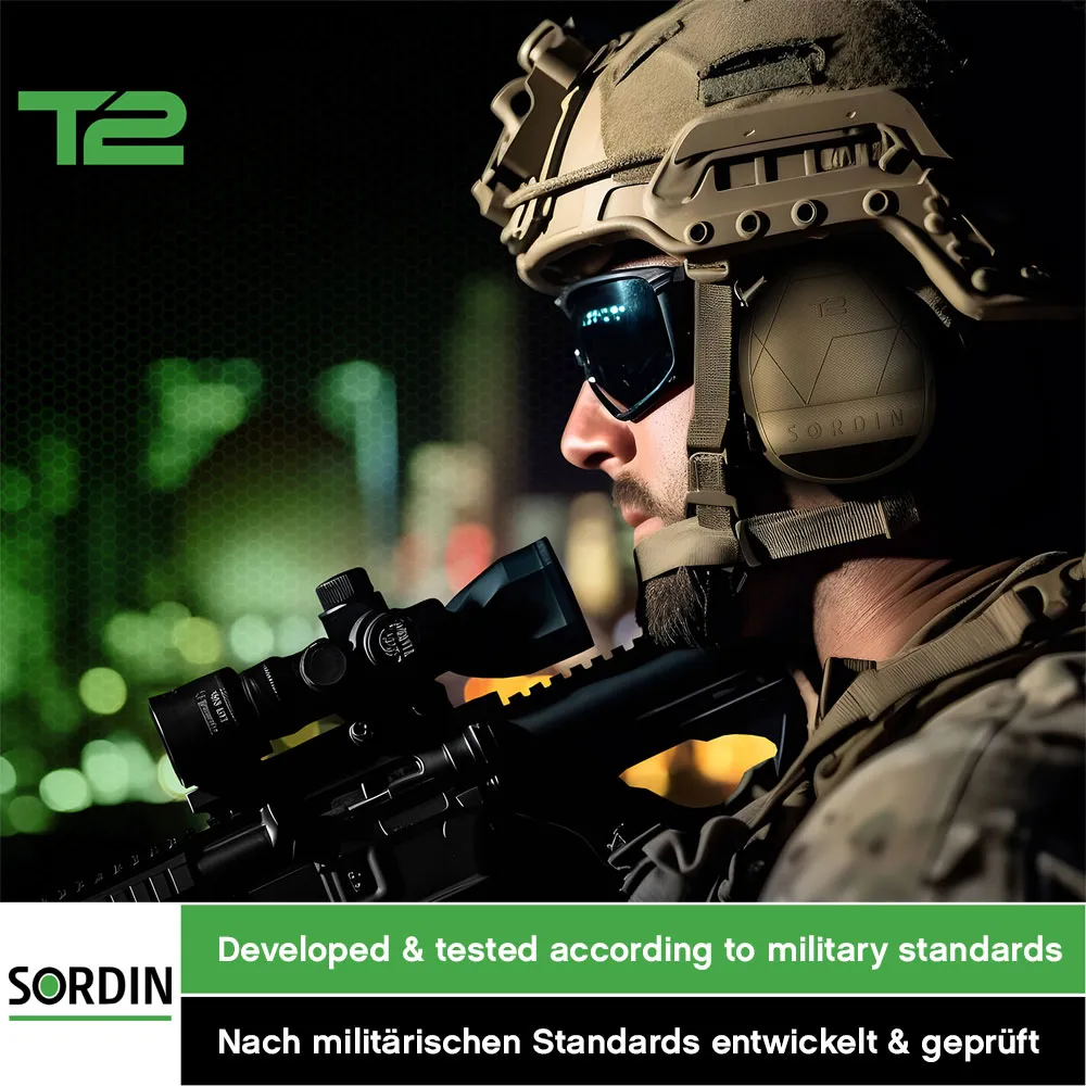 Sordin – Supreme T2 Kapsel-Gehörschutz aktiv mit Textil-Kopfband, Bild 6 von 7