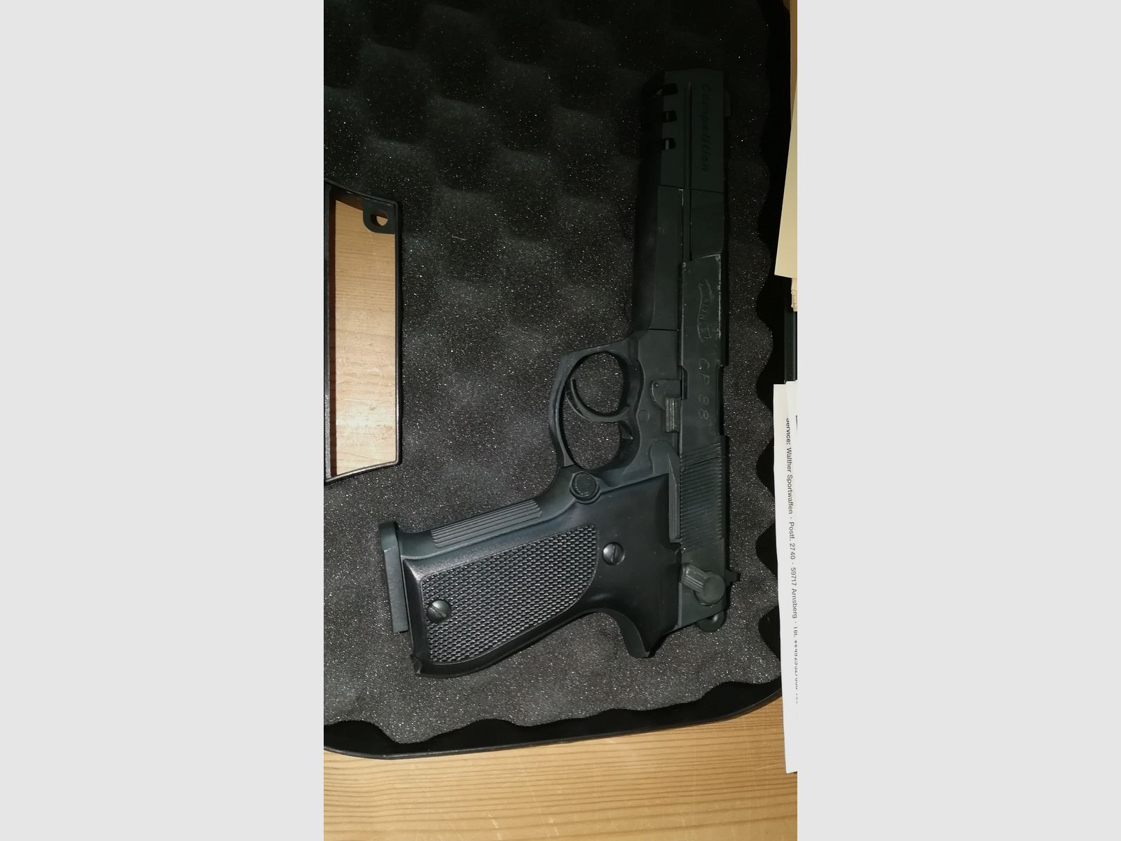 Walther CP 88 "Sniper editie" verchroomde luchtpistool met veel accessoires