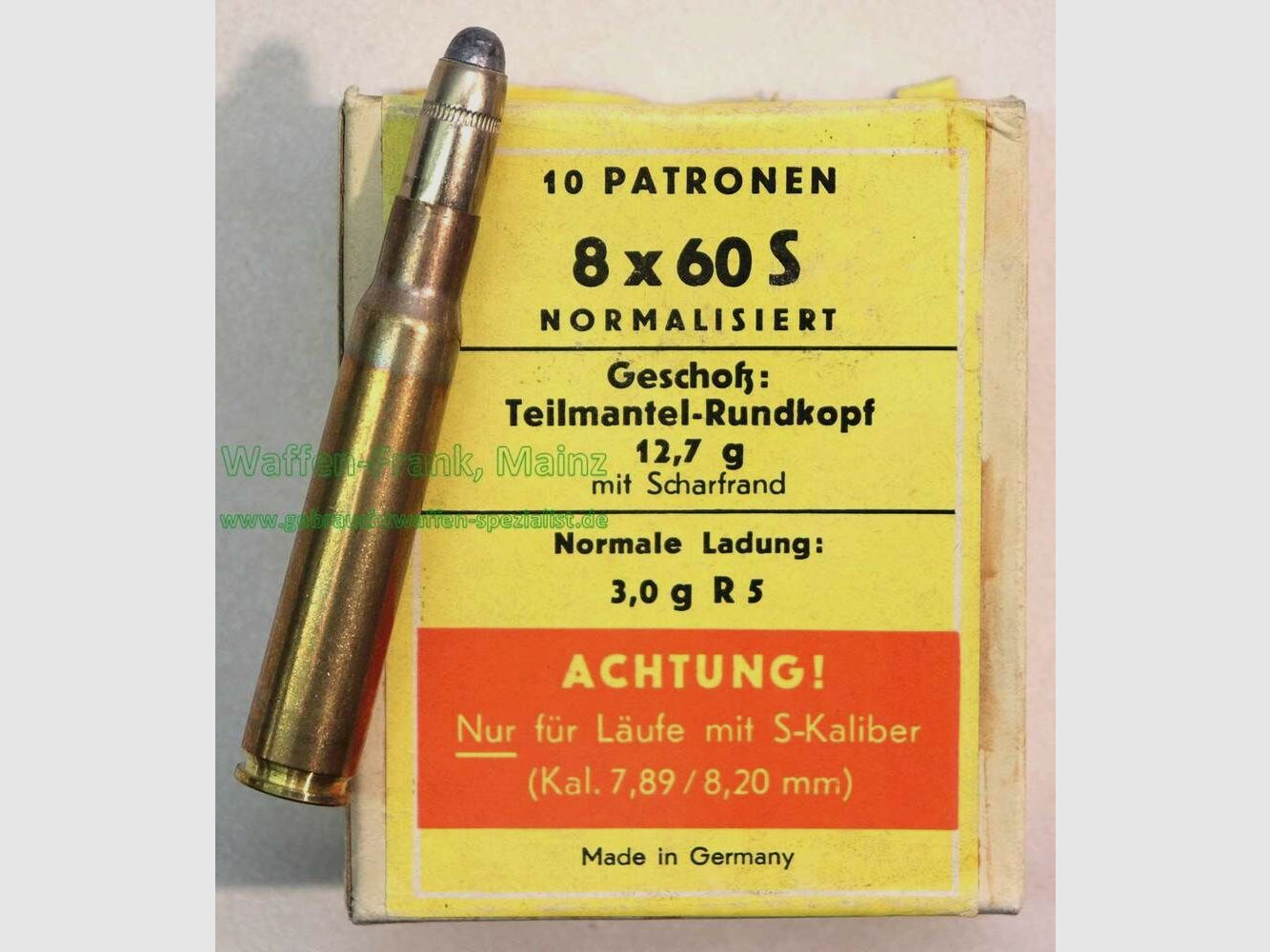 DWM, Karlsruhe Büchsenpatronen 8x60S (Mag.)