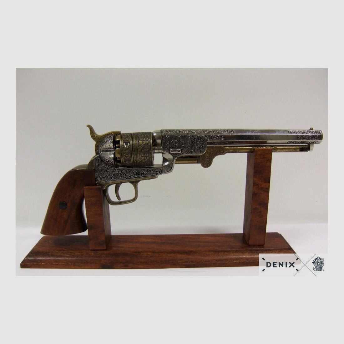 Decoratieve Denix-replica van Colt Navy 1851 revolver, afbeelding 3 van 6