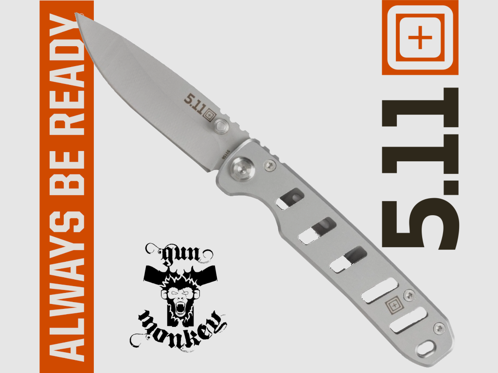 Knife 5.11 BASE 3DP color: 988 Tumbled Steel (51156), image 1 of 8