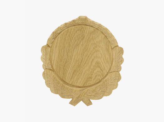 Trophäenschild für Keiler geschnitzt 21cm hell