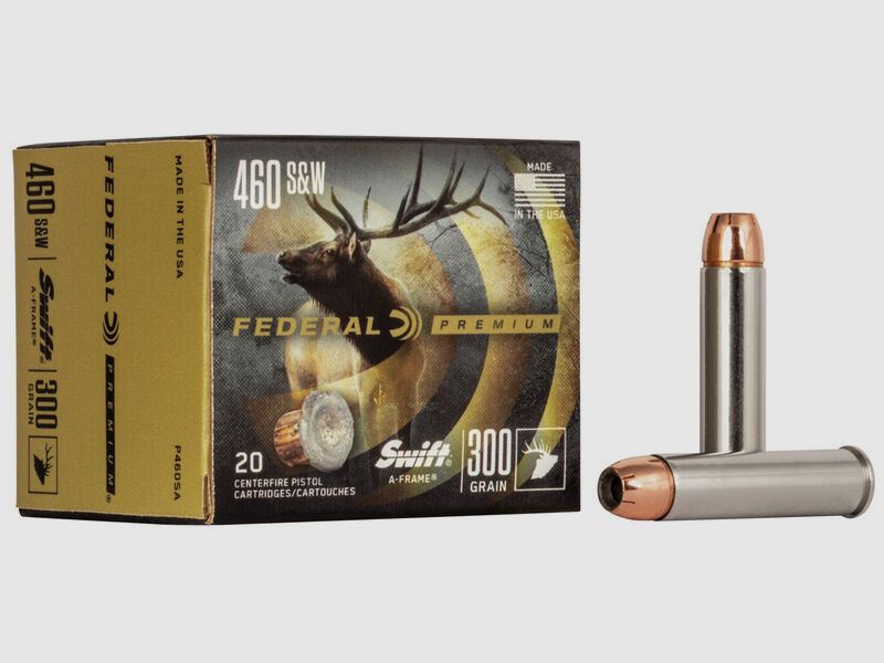 Federal Premium Swift A-Frame .460 S&W 300GR JHP 20 cartridges