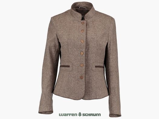 Gipfelstürmer damesjacket met staande kraag middelbeige