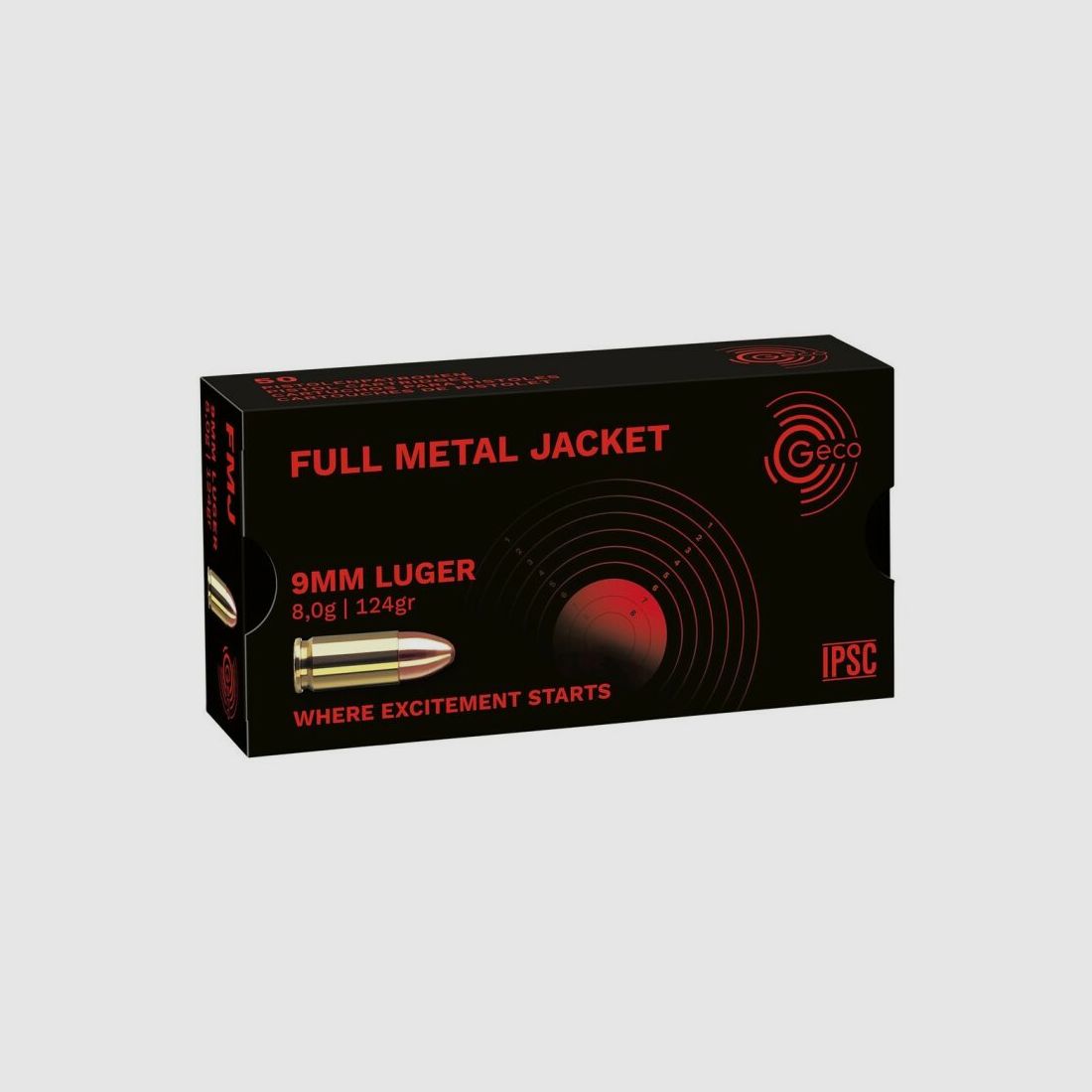 Geco full metal jacket 8.0g/124grs.