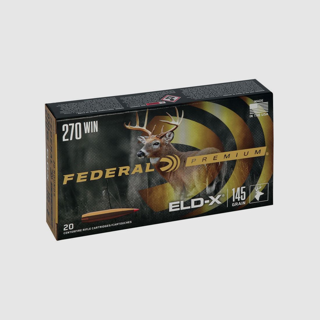 Büchsenmunition FEDERAL Hornady ELD-X – 270 Win. – 145 grains