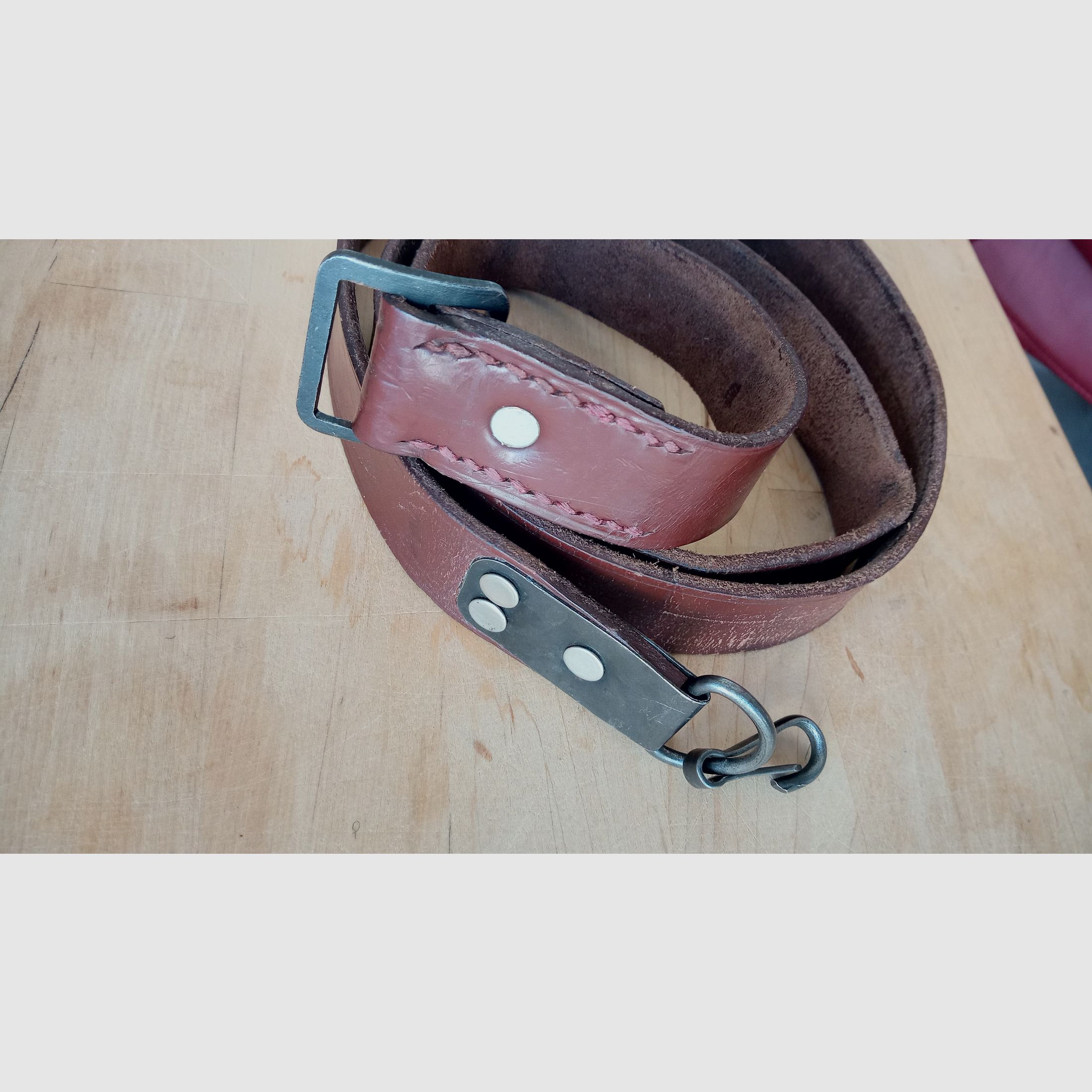 Sowjetischer genauer russischer AK47 / AKM Trageriemen aus Leder  // Gewehrriemen Waffengurt Riemen