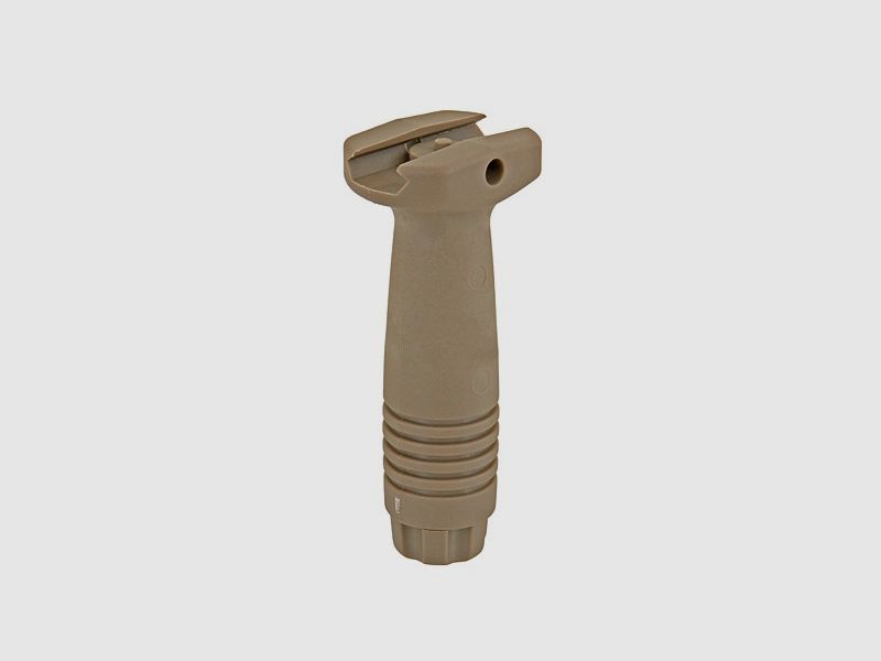 Impugnatura anteriore verticale per Airsoft in Dark Earth versione lunga