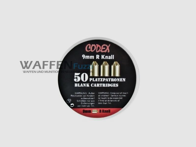 Codex 9mm revolver knalpatronen 50 schoten
